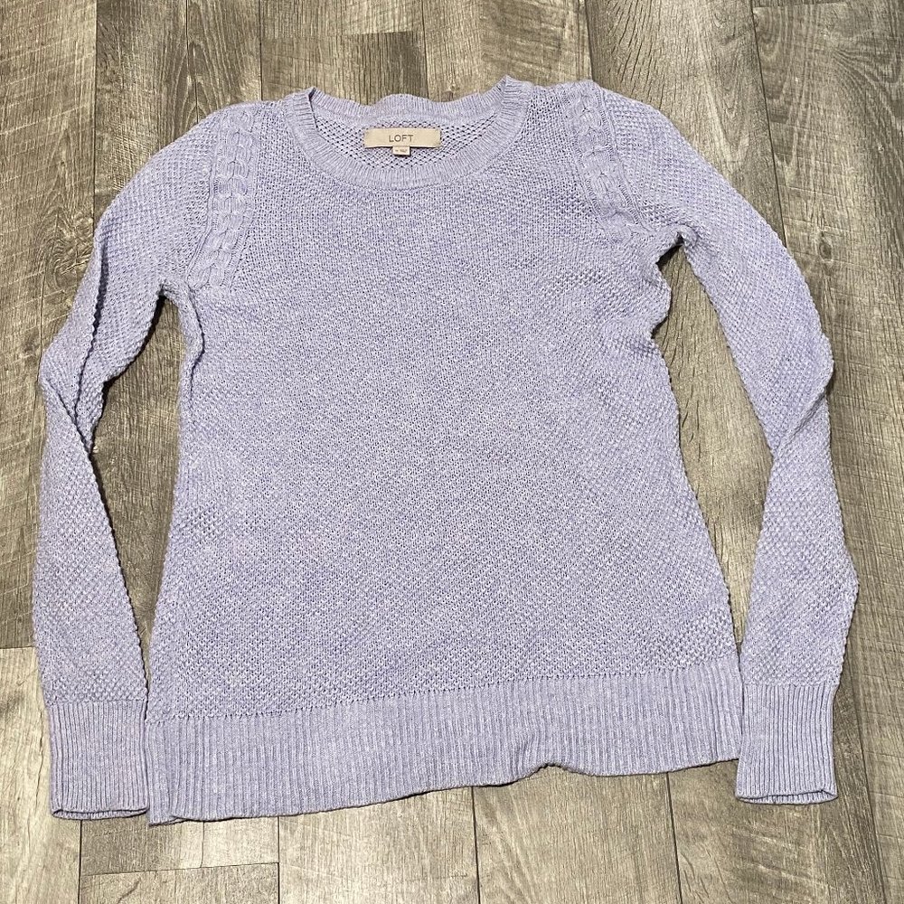 Loft Lavender Crew Neck Sweater